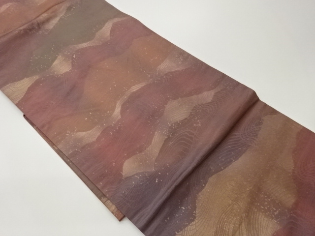 JAPANESE NAGOYA OBI / WOVEN WAVY STRIPE